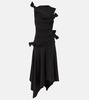 Enouk asymmetric draped midi dress