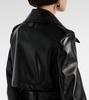 Faux leather trench coat