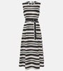 Esmeralda striped cotton midi dress