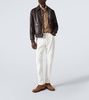 Leather blouson