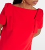 Bow-detail crêpe minidress