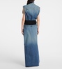 Denim maxi skirt