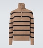 Wool and cashmere half-zip sweater