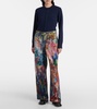 1981F printed low-rise wide-leg jeans