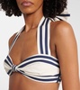 Marine striped cotton bra top
