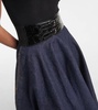 Denim midi skirt