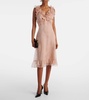 Ruffled silk organza minidress