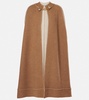 Wool-blend bouclé cape 