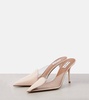 90 PVC and leather mules