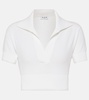 Cropped polo shirt