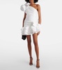 Ruffled taffetta minidress