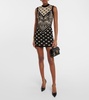 Intarsia knitted minidress