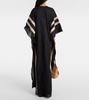 Striped cotton chambray kaftan