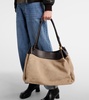 Parachute Knot Maxi suede tote bag