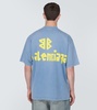 Men's Tape Type T-shirt Medium Fit in Faded Blue