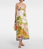 Hazel printed linen-blend maxi dress