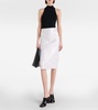 High-rise snake-print pencil skirt