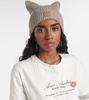 Face ribbed-knit wool-blend beanie