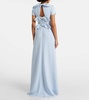 Bow-detail crêpe gown