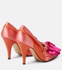 Tabi Monster satin bow 110 pumps