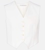 Cropped wool vest