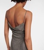 Asymmetric embellished maxi dress