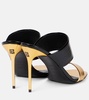 PB patent and mirrored leather mules