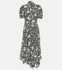 Floral silk midi dress