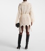 Natural Chevron cotton and linen-blend cardigan