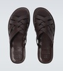 Leather slip-on shoes
