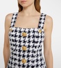 Houndstooth tweed minidress