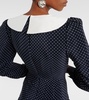 Bow-detail silk midi dress