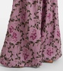 Marea Wisteria embroidered linen wide-leg pants