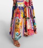 Embellished cutout cotton maxi dress