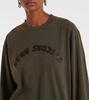 Logo appliqué cotton jersey top