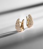 Claw 18kt gold earrings with diamonds