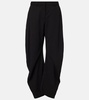 Mid-rise wide-leg pants