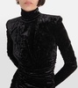 Draped velvet minidress