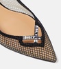Forbidden Love mesh and suede slingback flats