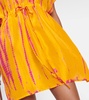 Tie-dyed silk kaftan