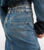 Denim midi skirt