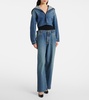 Hooded denim shirt