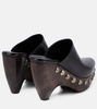 Le Sabot leather and wood pumps