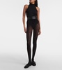Croc-effect tights