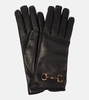 Horsebit leather gloves