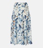 Mimosa floral midi skirt
