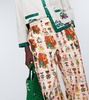 Tobacco Signet printed silk pants