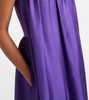 Edda pleated silk maxi dress