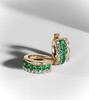 Lola 18kt gold earrings with emeralds and diamonds