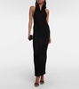 Halterneck cotton jersey gown